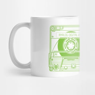 Cassette Tape (Yellow-Green Lines) Analog / Music Mug